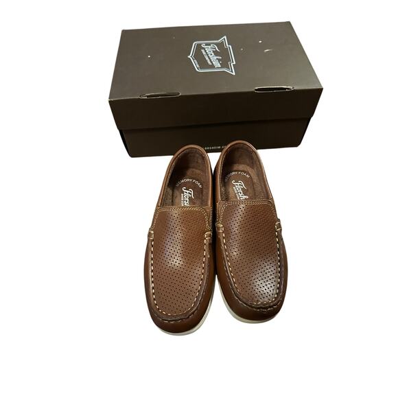 Florsheim jasper perf Jr saddle tan boys 11M venetian loafer NIB - Picture 1 of 6